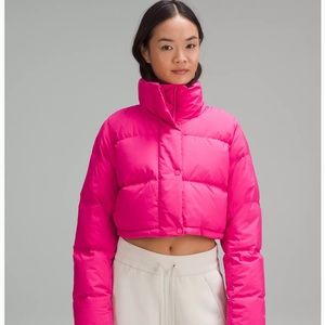 Lululemon Wunder Puff Super-Cropped Jacket in Sonic Pink, Size 4 NWT